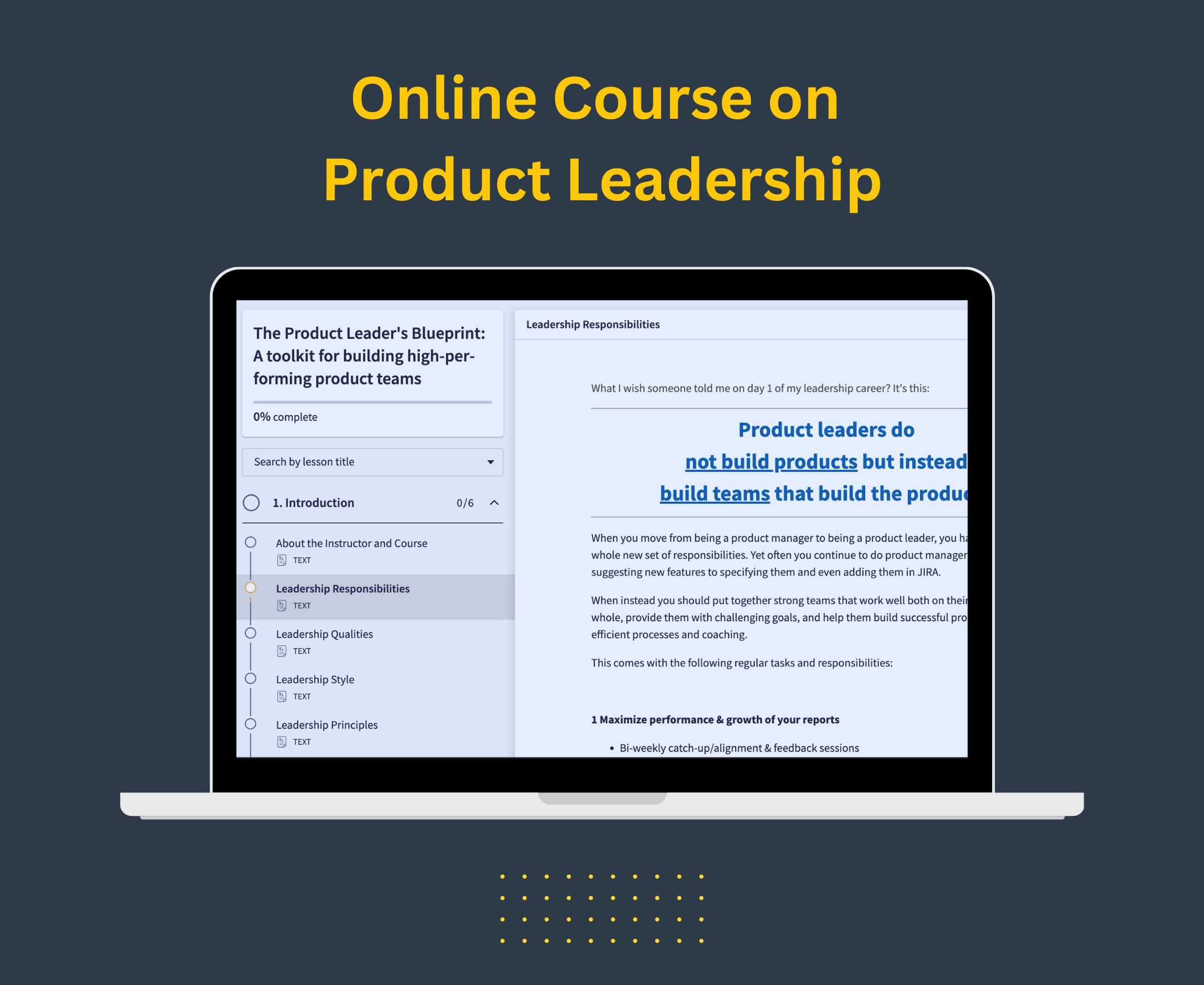 The Product Leader's Blueprint